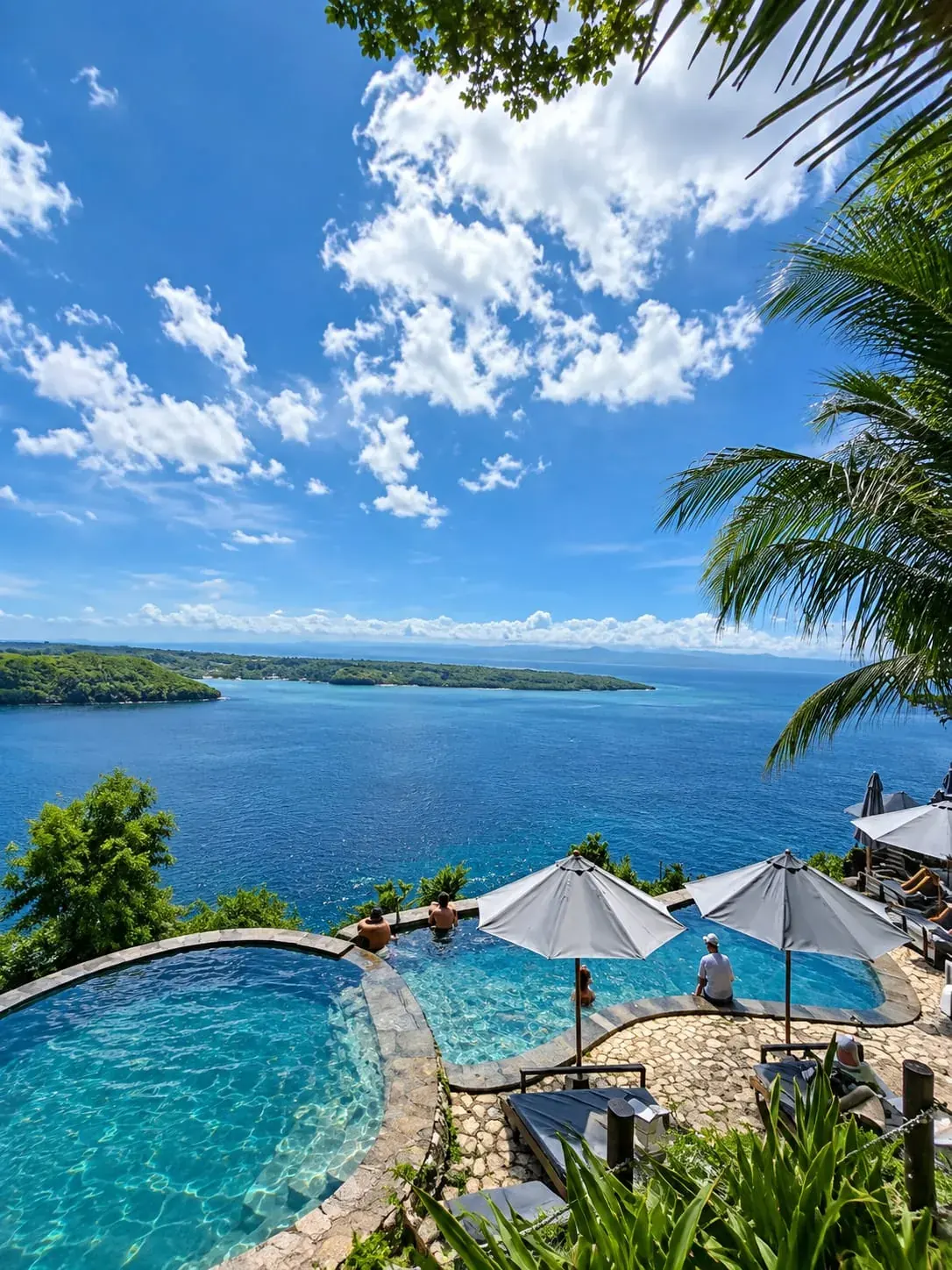 Infinity pool and ocean view at Amarta Penida