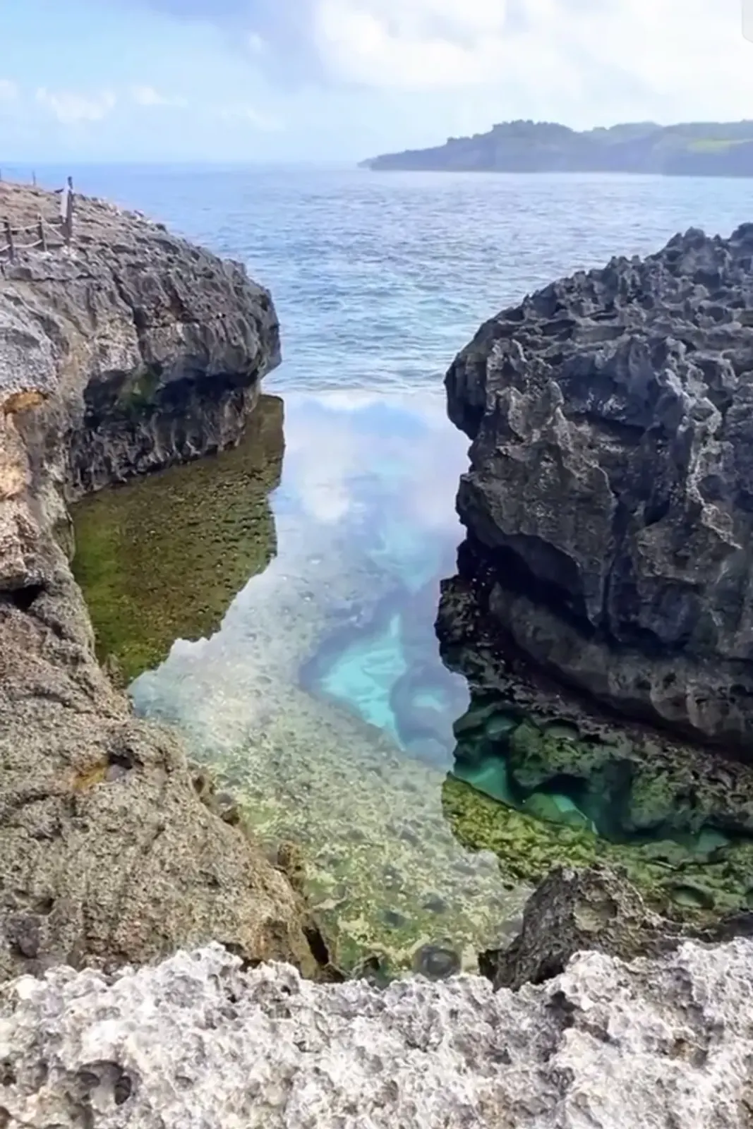Natural pool at Angel's Billabong in Nusa Penida